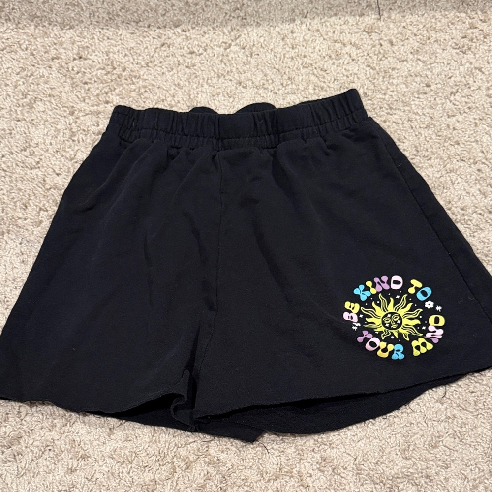 Black Graphic Women's Shorts